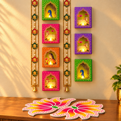 Deep Dwar Set of 12 &  Lakshmi Rangoli 22 inch - Mega Combo sale
