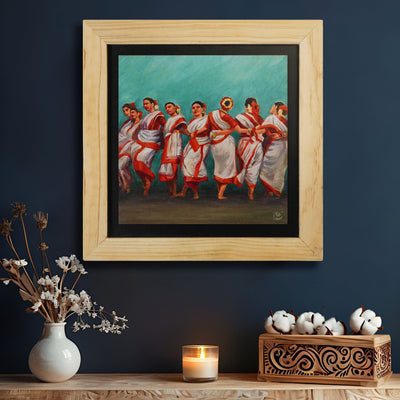 West Bengal Purulia Dance  Wall Paintings from Island Rangoli from Deewar West Bengal collection 