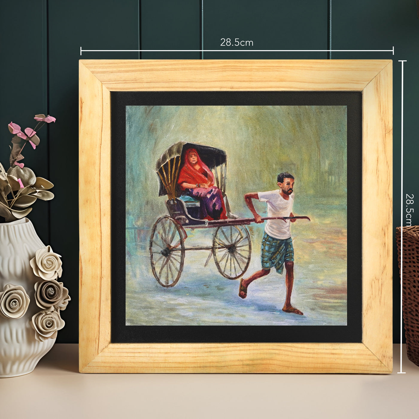 West Bengal Rickshaw Wall Paintings from Island Rangoli from Deewar West Bengal collection Dimensions 