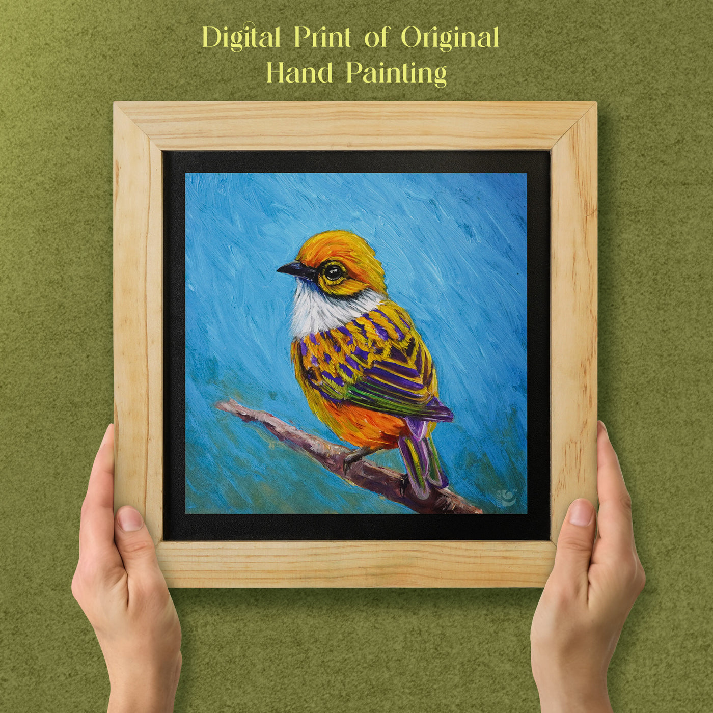 Yellow Bird Wall Painting From Deewar Birds Collection Ambience 3