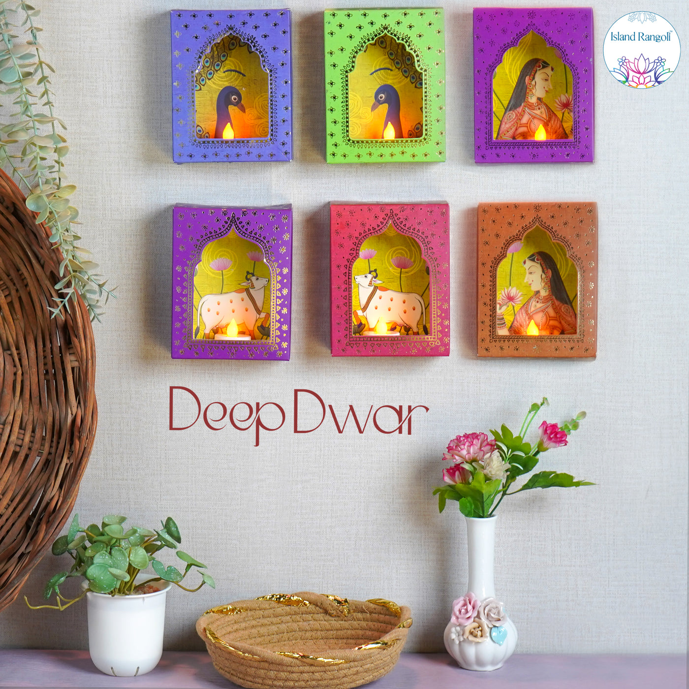 Deep Dwar - Island Rangoli Jharokha Boxes