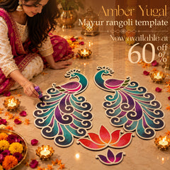 Amber - Mayur Rangoli Template