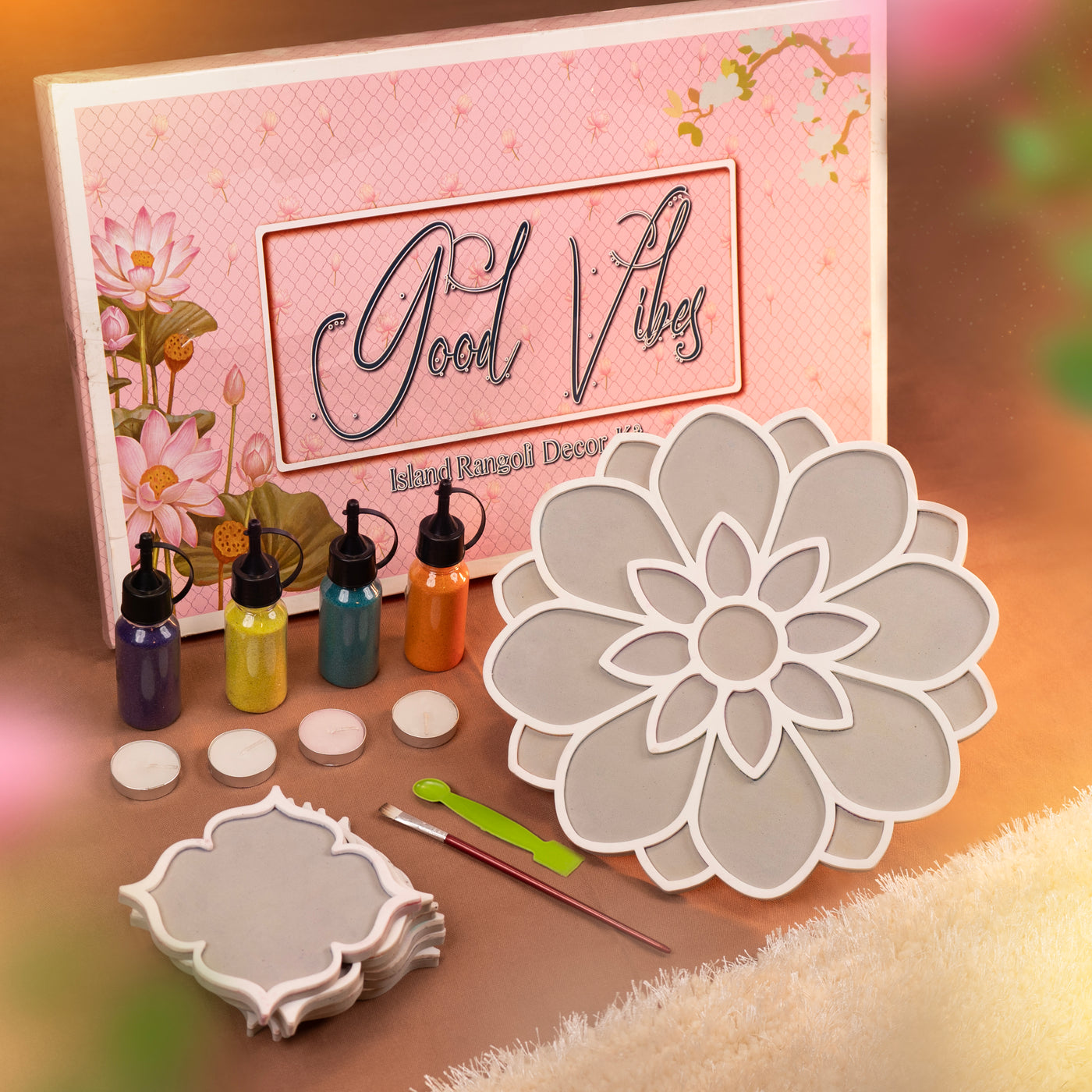 Good vibes gift box , Island Rangoli Gift hamper best for gifting