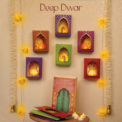 Deep dwar set of 6 Jharokha Box handmade For wall decor 