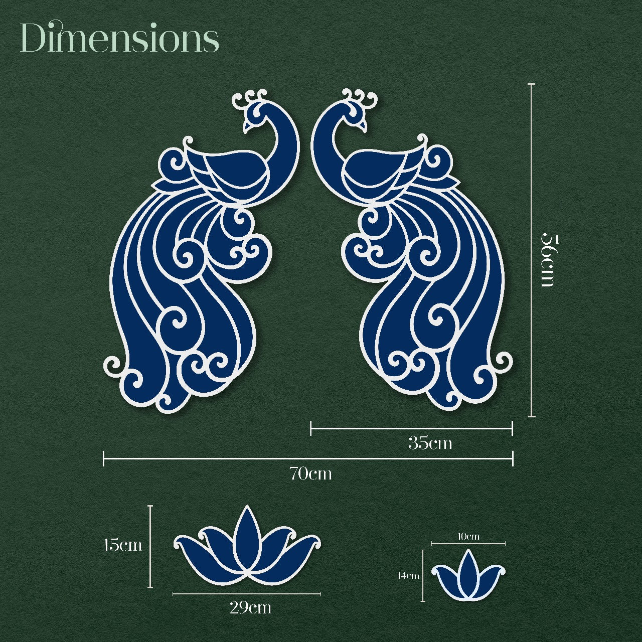 Kundan - Mayur Rangoli Template – islandrangoli