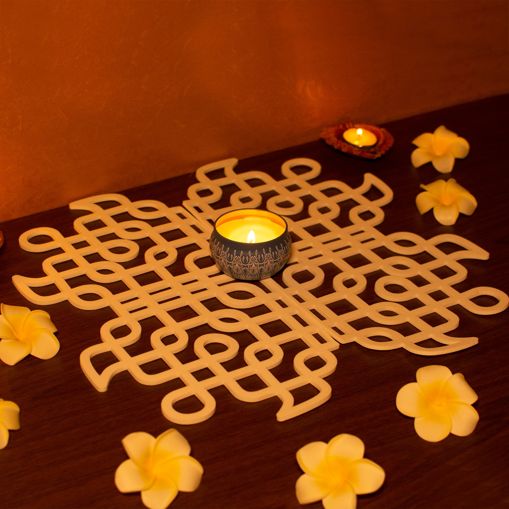Kolam Rangoli Ambience , Island Rangoli Design Template