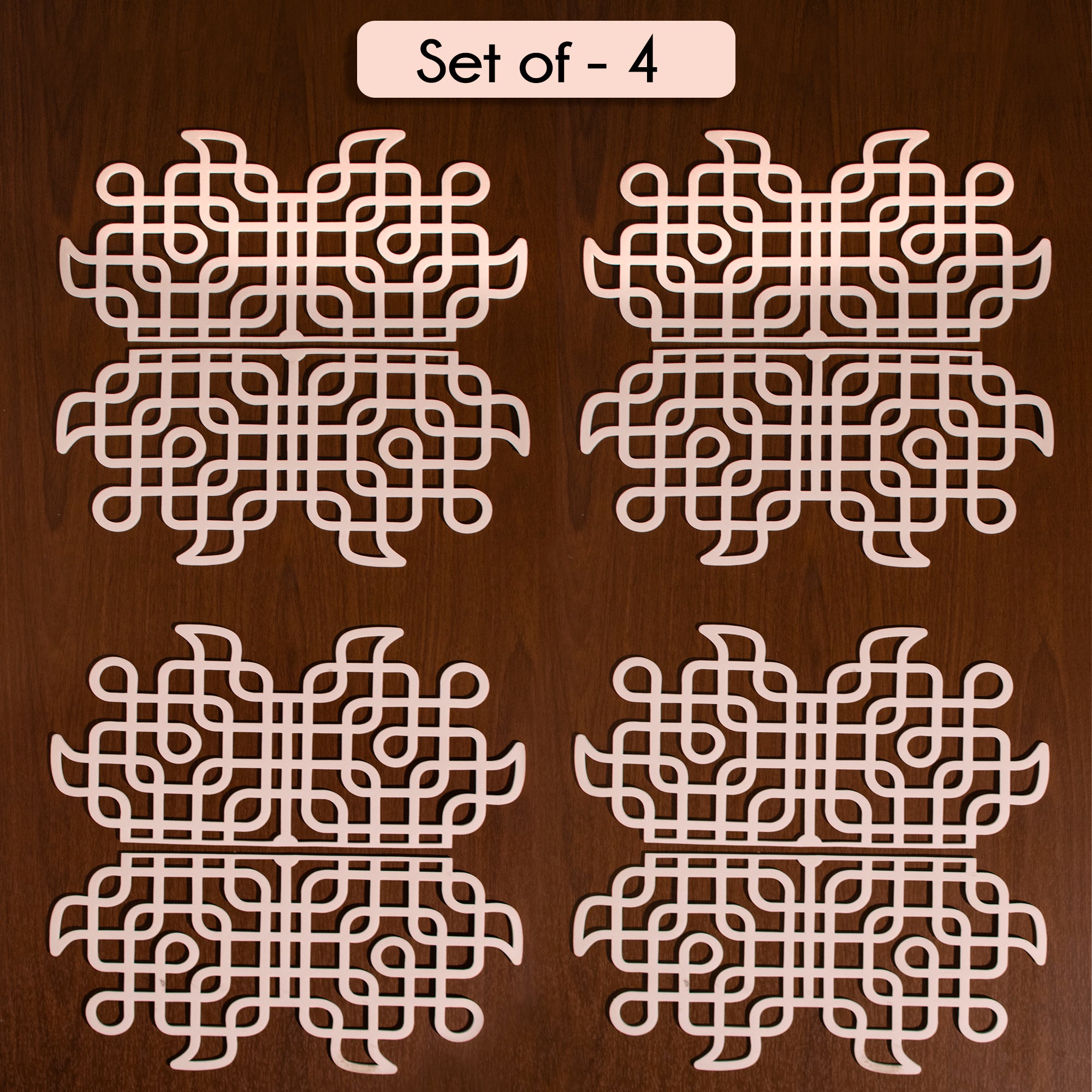 Kolam Rangoli Set of 4 , Island Rangoli Design Template