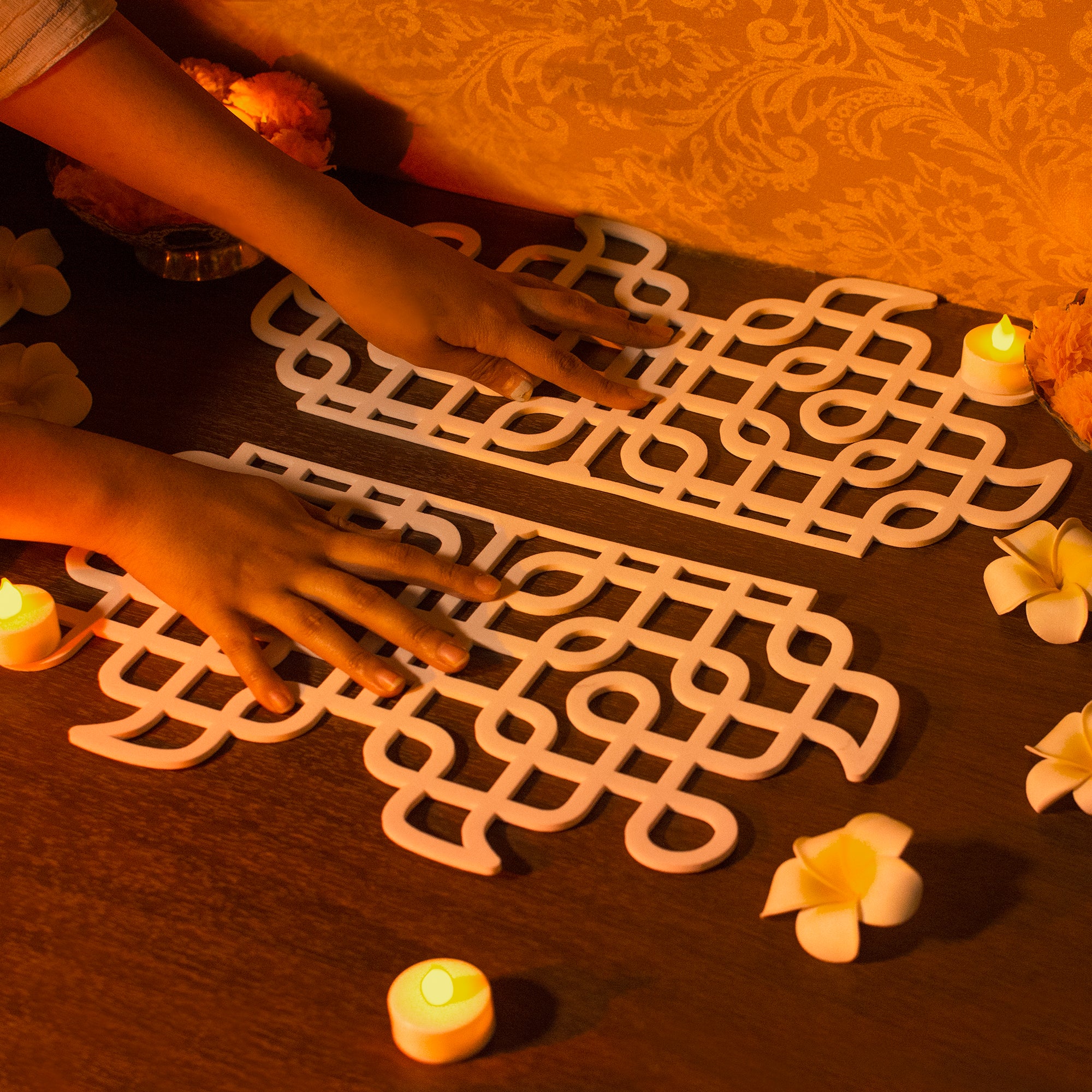 Kolam Rangoli , Island Rangoli Design Template