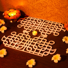 Kolam Rangoli , Island Rangoli Design Template