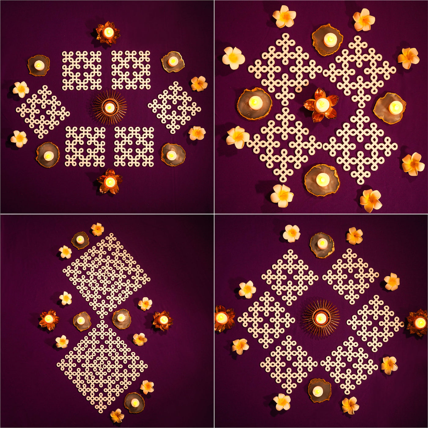 Abhra kolam motif ambience , island rangoli design template