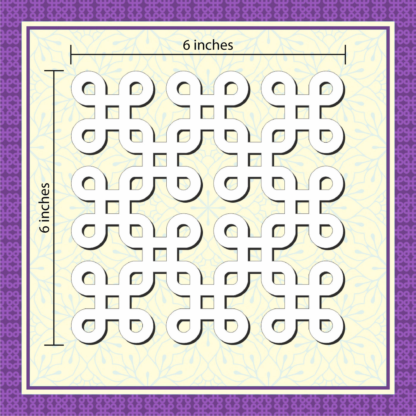 abhra kolam motif , island rangoli template for home decor 