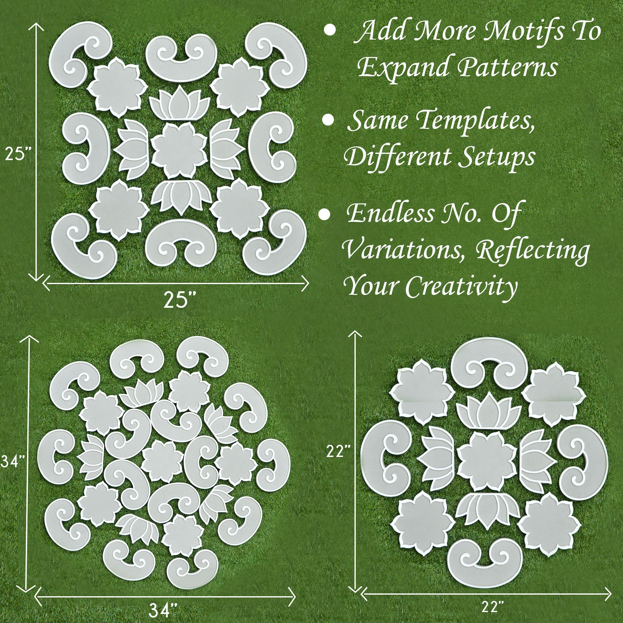 Roop Box - 100+ Versatile Patterns of Rangoli with one kit islandrangoli