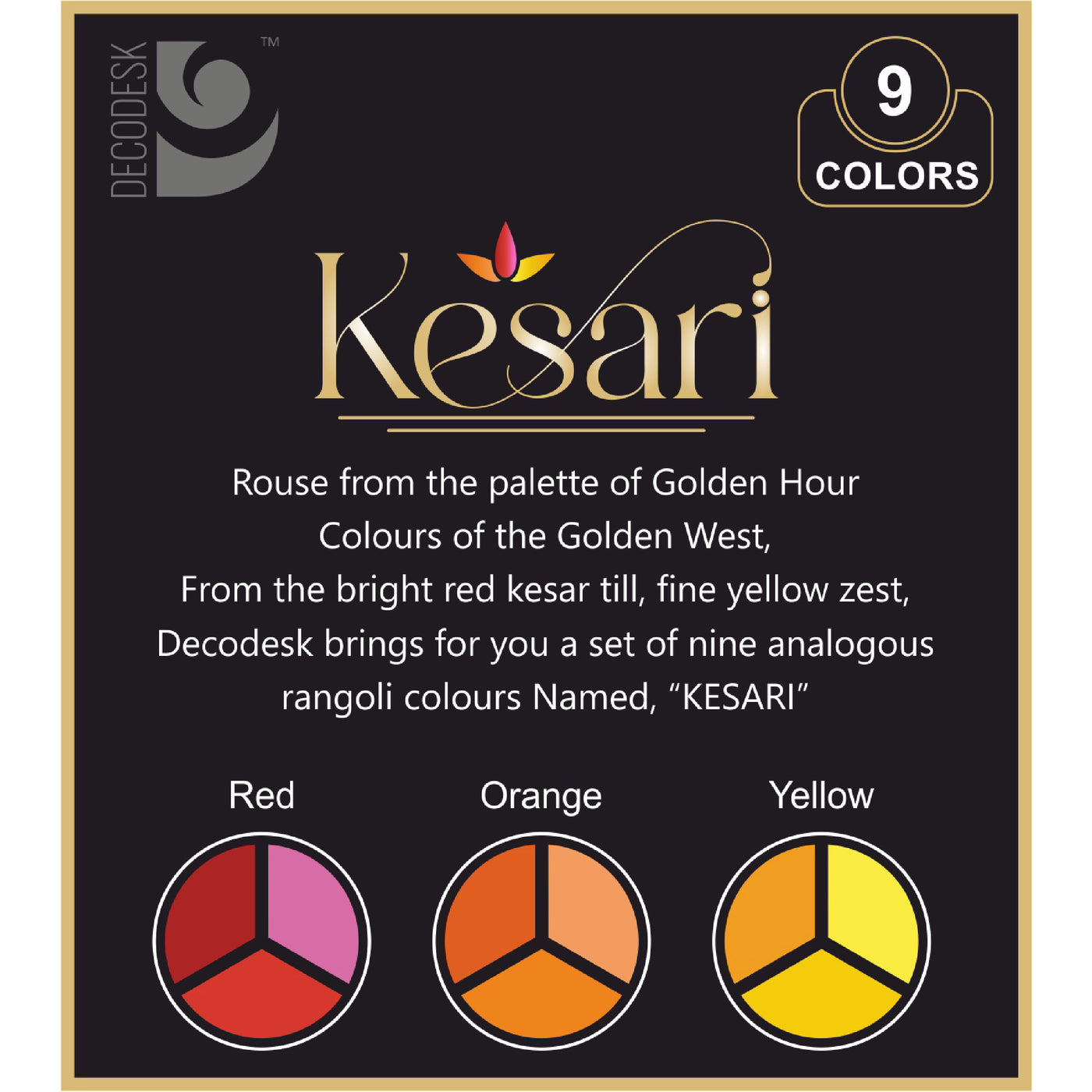 Kesari Premium Rangoli Colour box from island rangoli