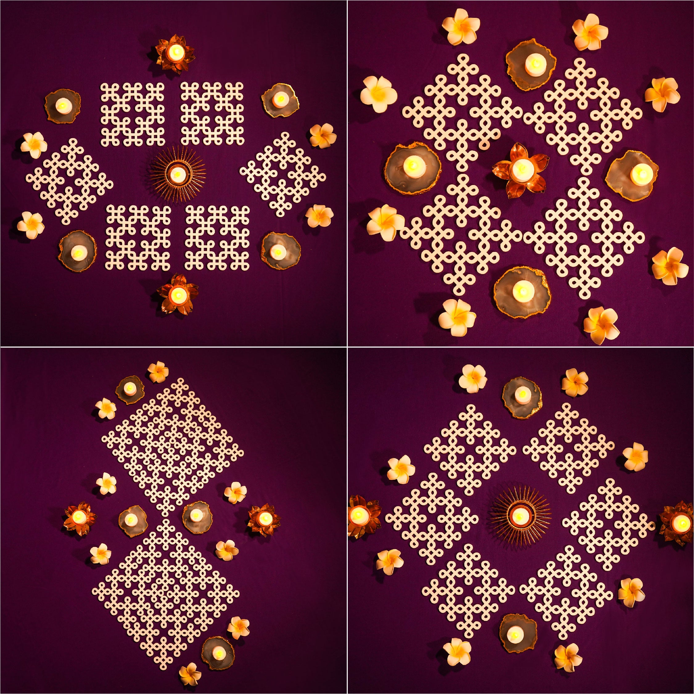 megh kolam motif ambience, island rangoli design template 