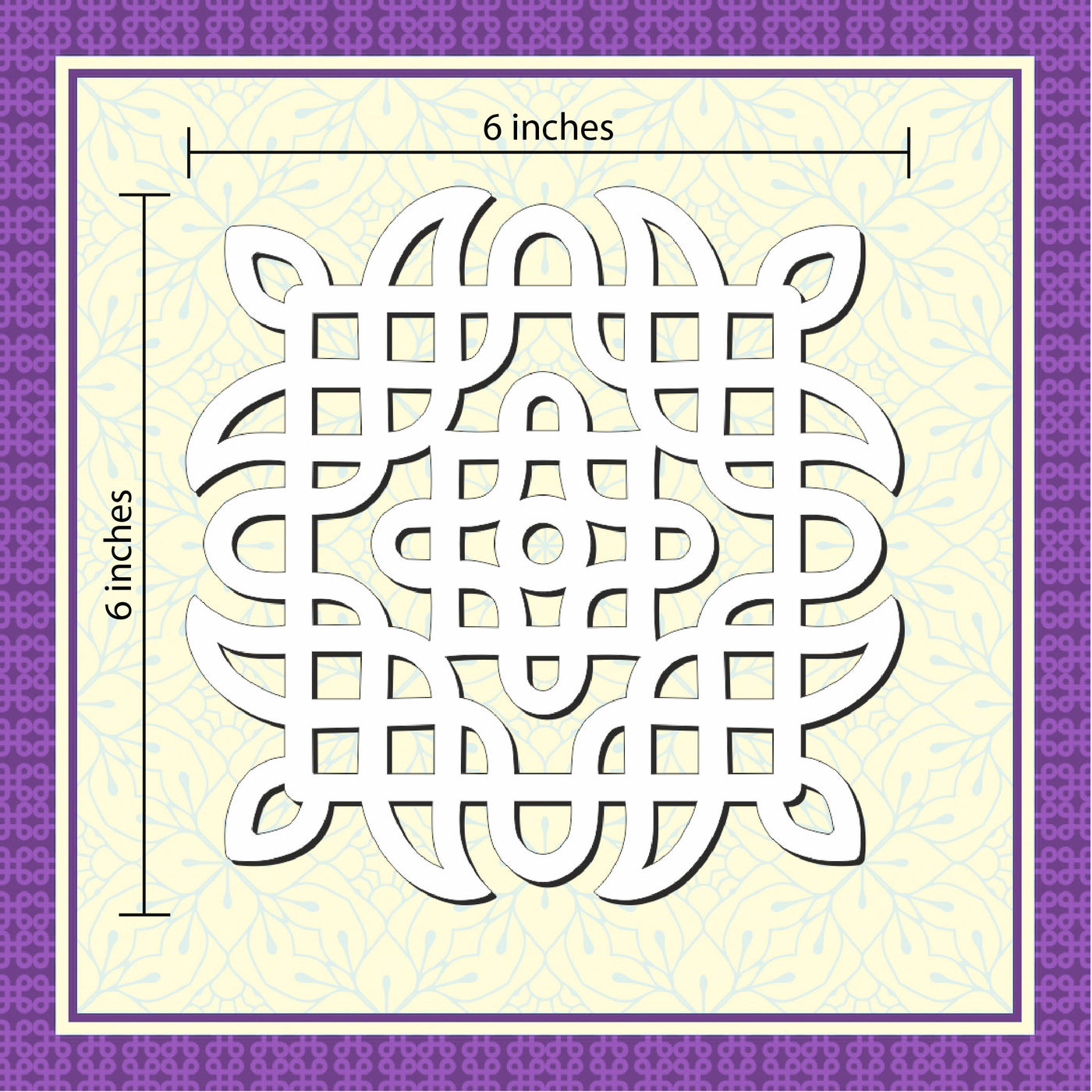 megh kolam motif dimensions , island rangoli design template 